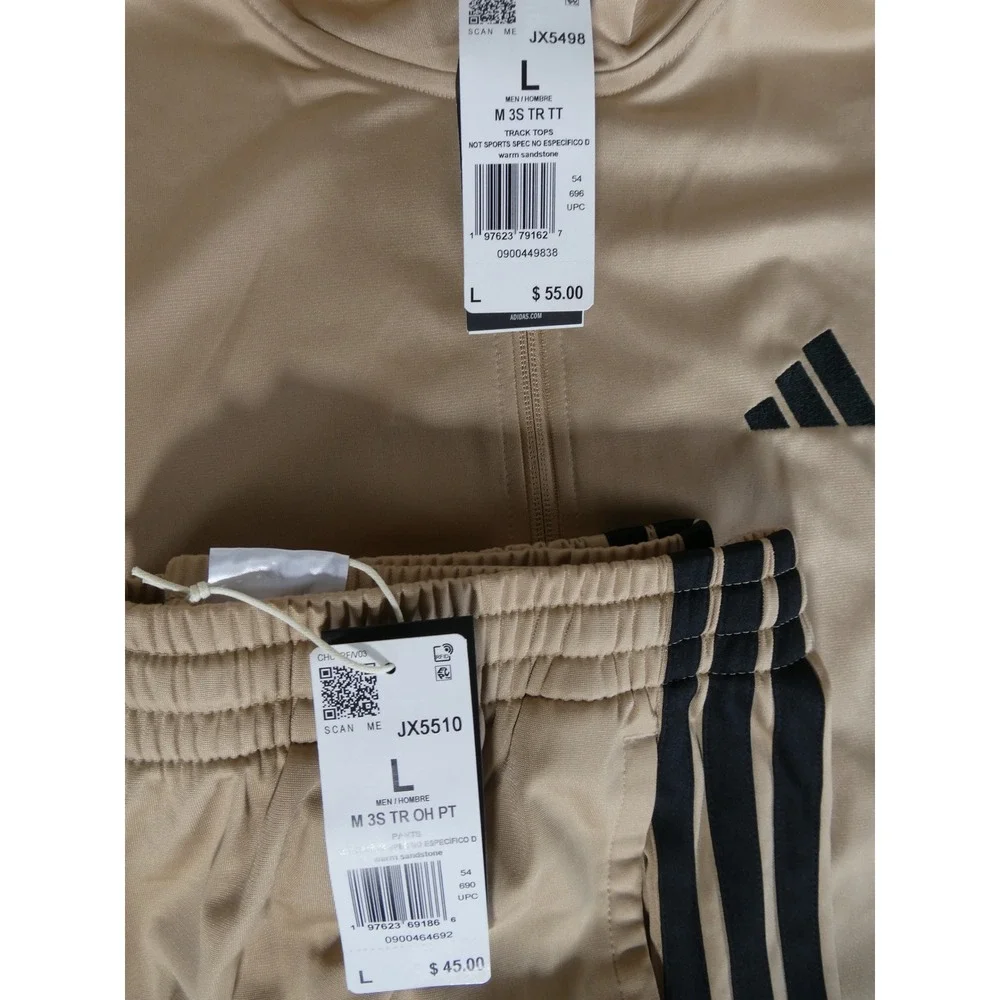 Adidas Unisex Multisport Warm Sandstone Track Suit Set JX5498 JX5510‎ M-L/W-XL